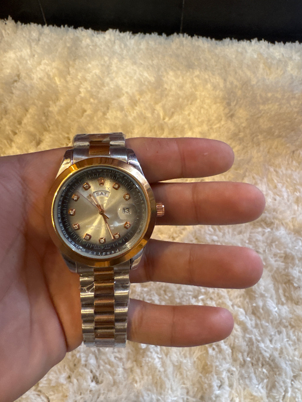 Silver-Rose Gold Day-Date