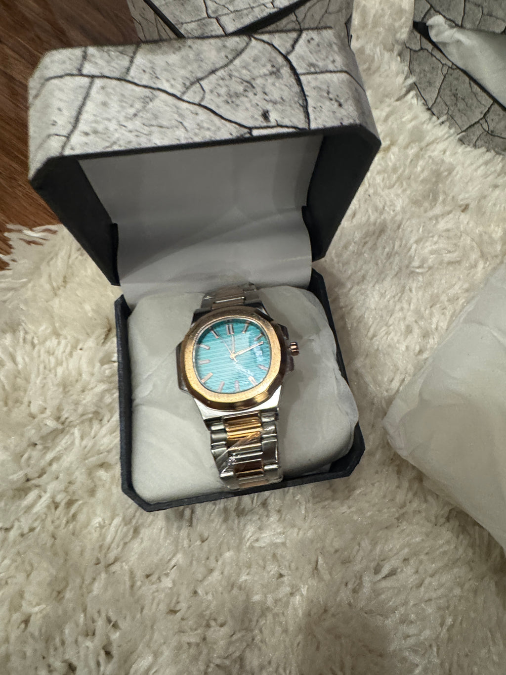 Turquoise Dial Two-Tone Nautilus