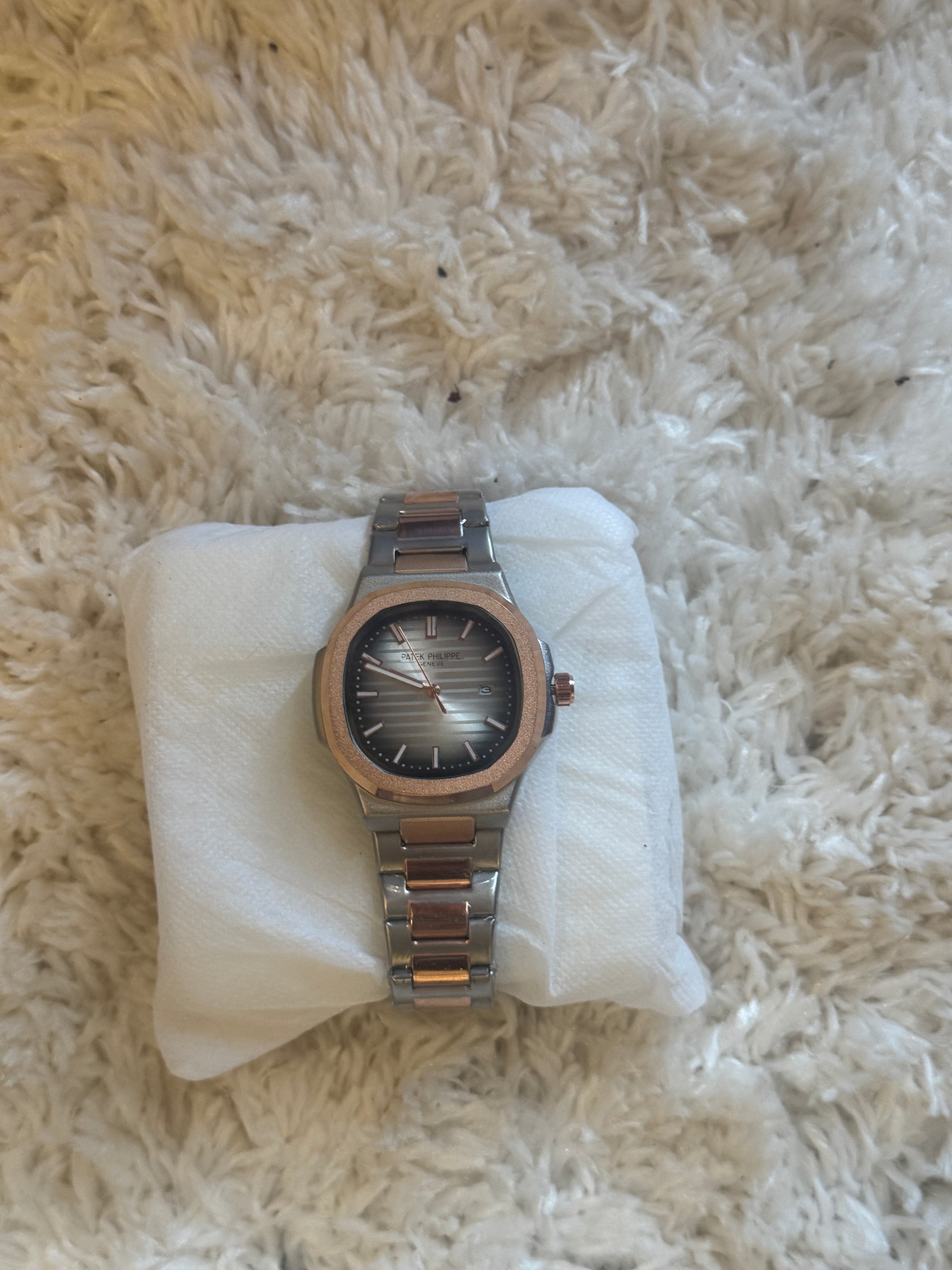 Silver-Rose Gold Nautilus