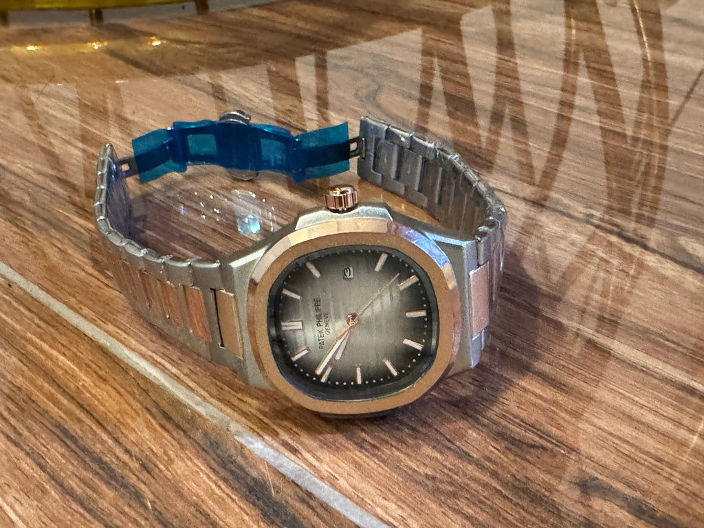 Silver-Rose Gold Nautilus