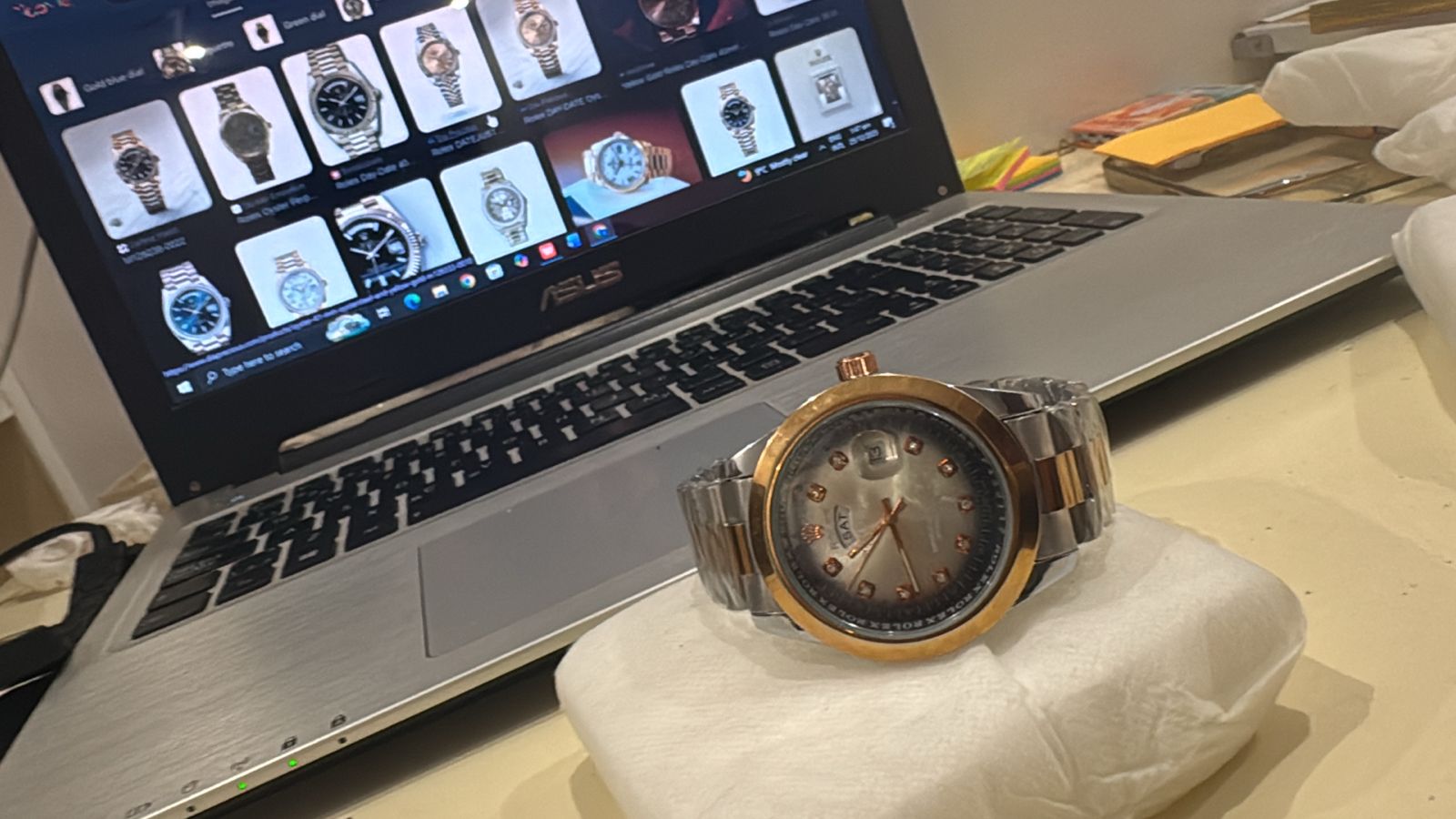 Silver-Rose Gold Day-Date